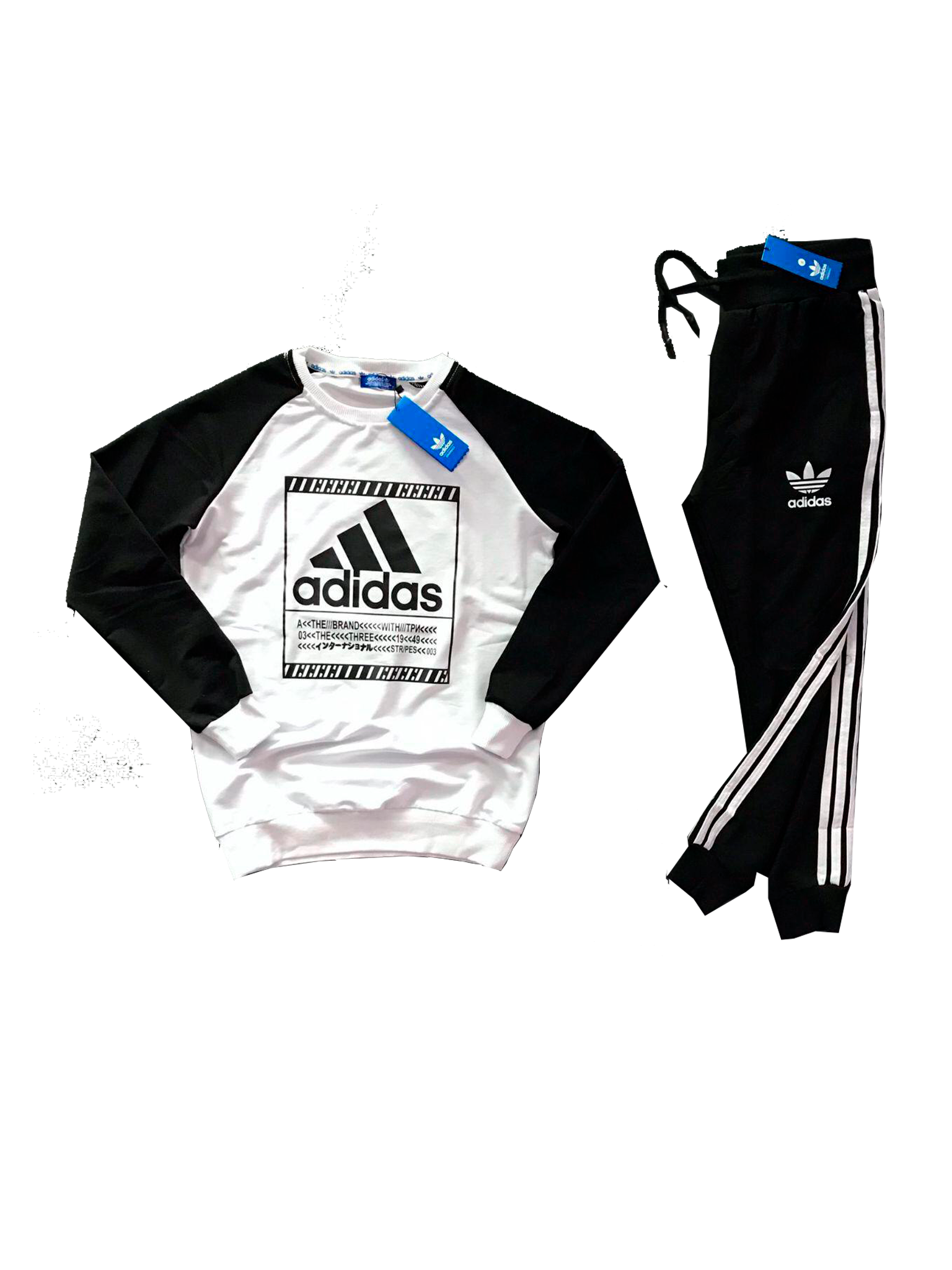 Conjunto Adidas Blanco y Negro