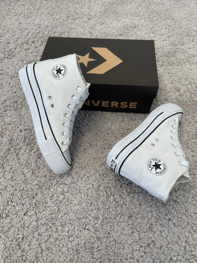Converse alta blanca