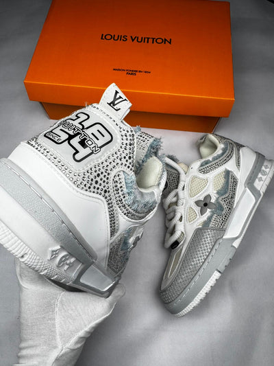 Louis Vuitton Skate Shiny Gray Stones